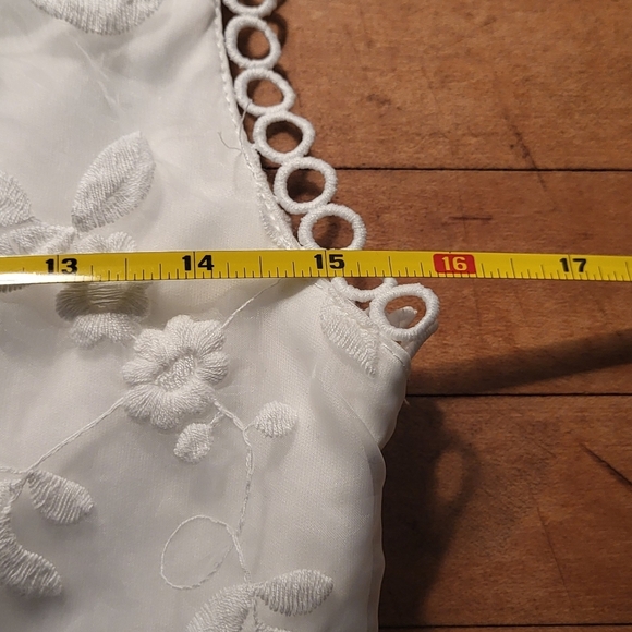 Look So Sweet White Floral Embroidered Organza Mini Dress - Picture 12 of 14